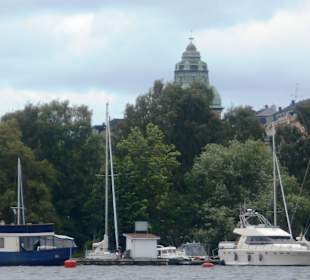 Ausblick während Stockholm Brücken-Bootstour
