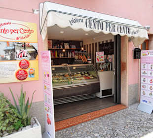 Außenansicht der Gelateria Cento Per Cento
