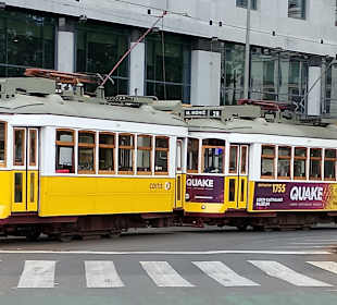 Die Tram 12 ist nicht so voll wie die Tram 28