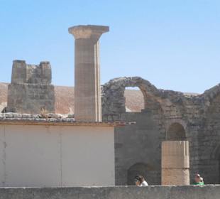 Teil der Acropolis in Lindos