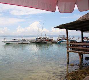 Das Restaurant auf der Insel