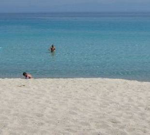 Puderfeiner Sandstrand in Psakoudia