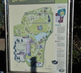 Der Lageplan des Botanischen Gartens