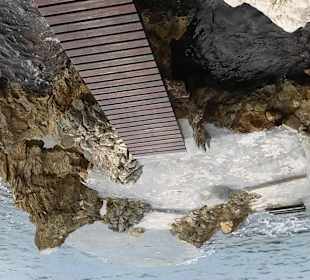 Eine Brücke hinter dem Cala Gat