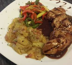 Medallones en salsa de manzana