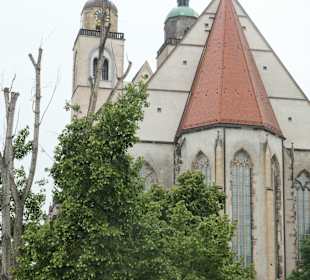 Blick zur ehemaligen Johanniskirche von Magdeburg