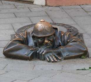 Vorsicht Kanalarbeiter