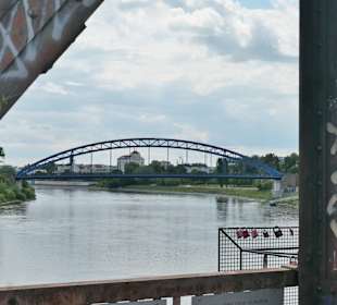 Blick von der Hubbrücke zur Sternbrücke