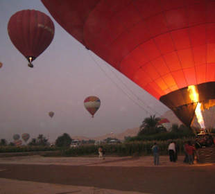 Auf geht's mit dem Ballon