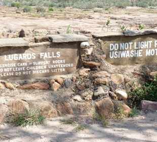 Hinweis bei den Lugard´s Falls
