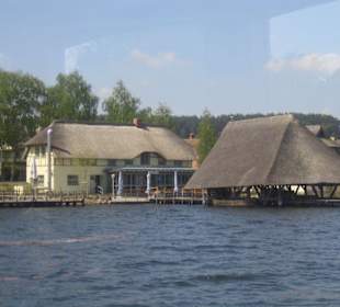 Blick vom Schiff aufs Restauran "Zum Hüdenhus"