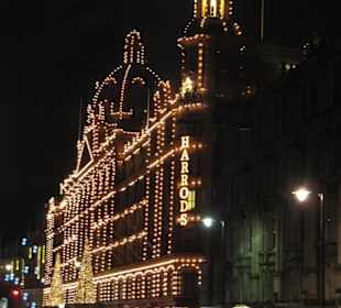 Harrods bei Nacht
