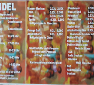 Speisekarte