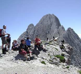 Auf dem Gipfel an der Seehthalerhütte