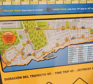 Eine Panoramarundfahrt mit der Inselbahn.