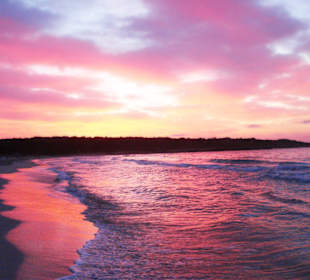 Strand von Sa Coma bei Sonnenaufgang