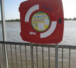 Anleger für die Fähre zur Weserinsel Harriersand