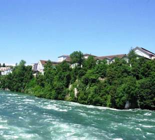 Im Hintergrund die Häuser