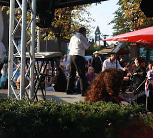 Blick auf die Gastronomie