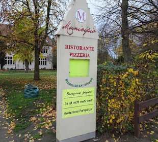 Das Hinweisschild vor dem Restaurant Municipio