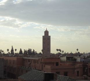 Blick von einem Restaurant in Marrakesch
