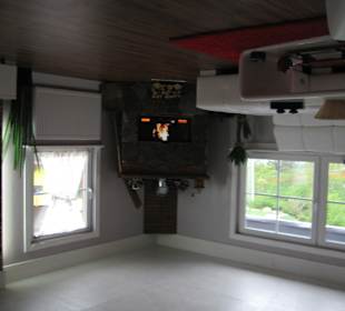 Kamin auf dem Kopf