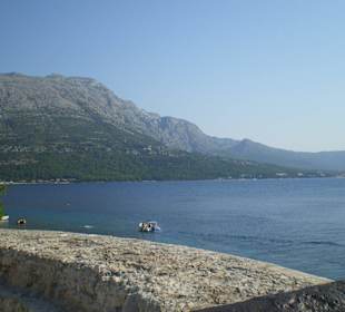 Blick von Korcula nach Orebic