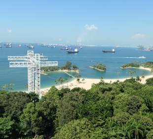 Sentosa Cable Car Ausblick