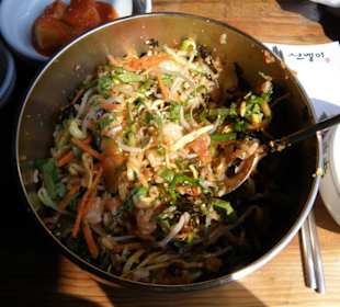 El bibimbab bien mezclado