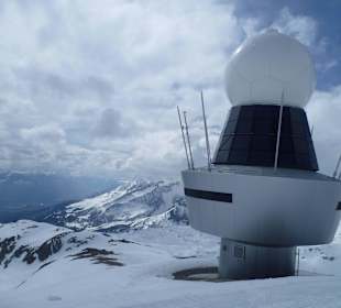 Gipfel am Gletscher Plaine-Morte