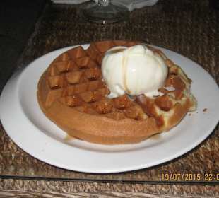 Waffeln mit Eis