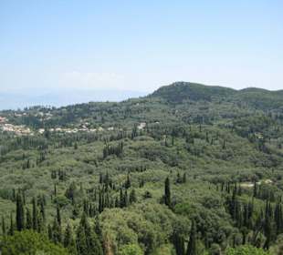 Panoramablick vom Dorf