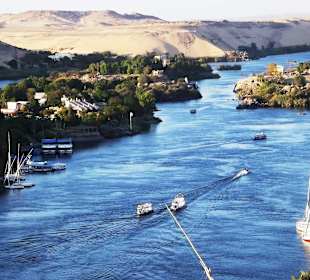 Blick von der Cafe - Terrasse auf das Nilkatarak