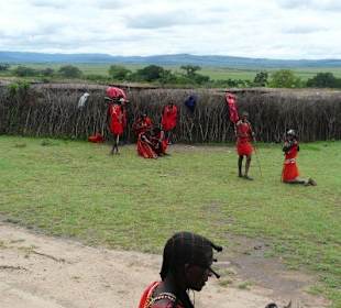 Masai Dorf von aussen