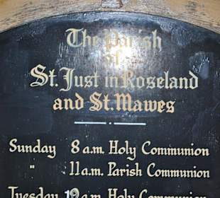 Kleine Kirche in St. Just mit Friedhof