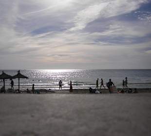 Strand am späten Nachmittag
