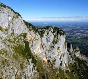 Blick aus der Gondel der Untersbergbahn