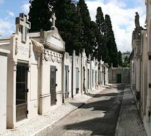 Strasse mit Gräbern