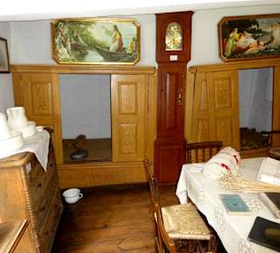 Stube im Rauchhaus des Moorhofes