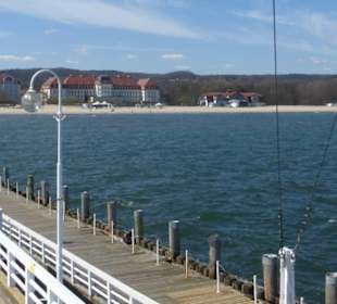 Blick vom Restaurant Meridian Molo zum Strand