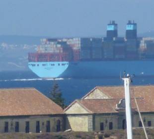 Tarifa, im Hintergrund Marokko