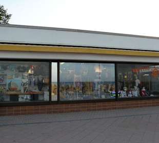 Shops and Restaurants at Sea Front in Dahme