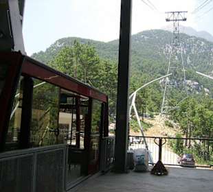 Auffahrt mit der Seilbahn