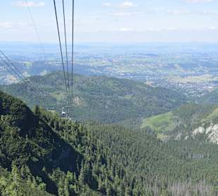 Auffahrt mit der Seilbahn
