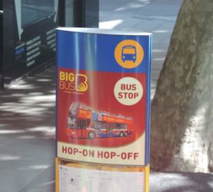 Mit dem Hop-on hop-off Bus in Sydney unterwegs