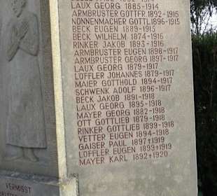 Kriegerdenkmal Rübgarten