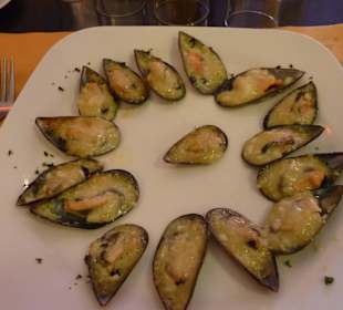 Vorspeise Muscheln gratiniert