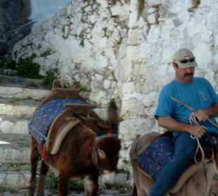 Eselritt durch die Gassen