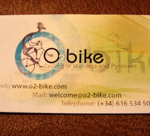 Die Visitenkarten von o2-bike