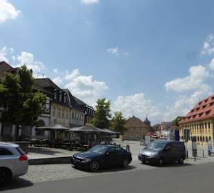 Der Marktplatz von Lichtenfels mit Rathaus